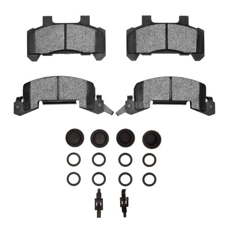 Dynamic Friction Co 3000 Semi-Metallic Brake Pads Hardware Kit, Low Dust, 100% Copper Free, 100% Asbestos-free, Front 1311-0289-02